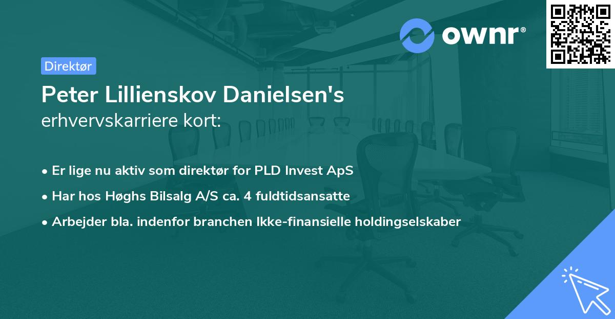 Peter Lillienskov Danielsen's erhvervskarriere kort