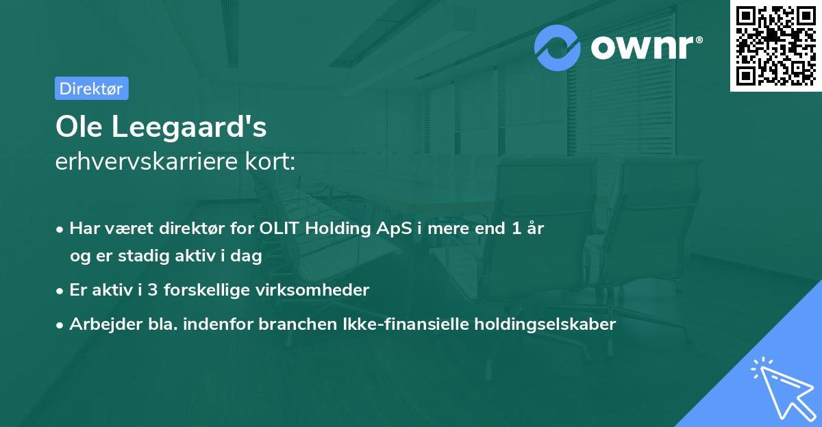 Ole Leegaard's erhvervskarriere kort
