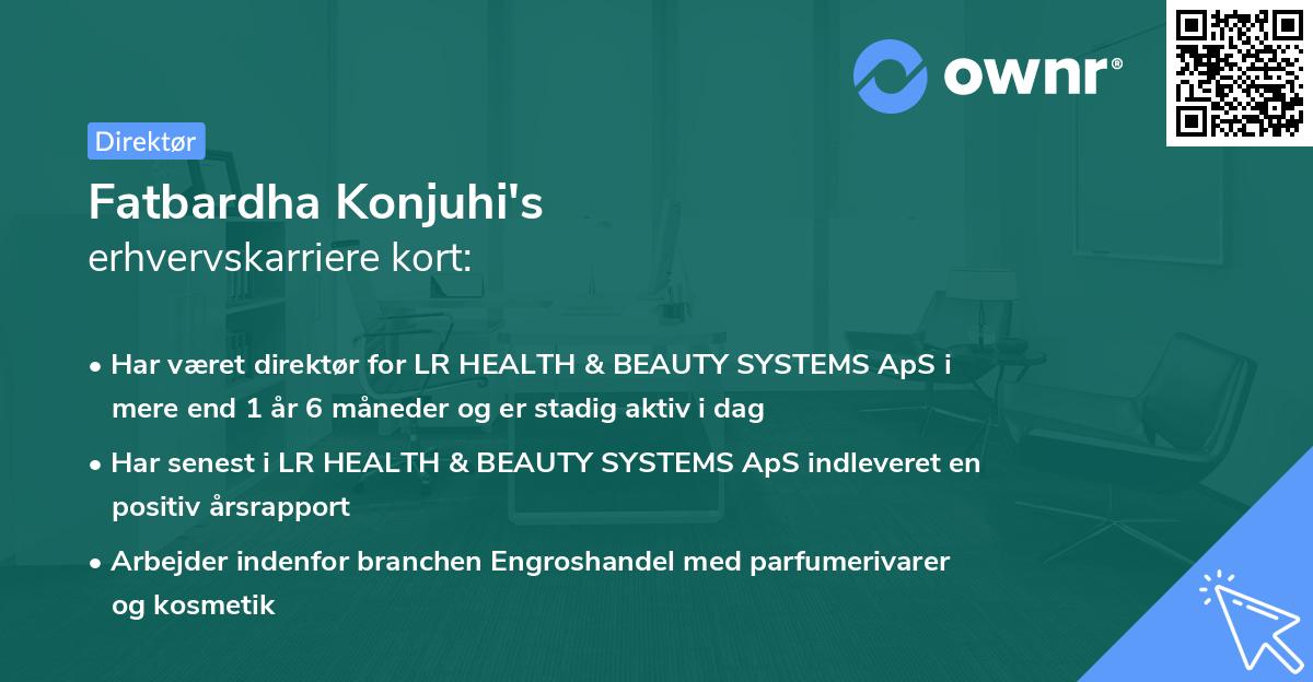 Fatbardha Konjuhi's erhvervskarriere kort