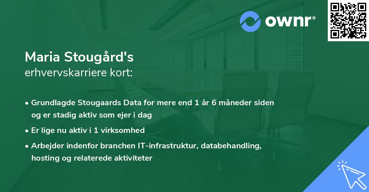 Maria Stougård's erhvervskarriere kort
