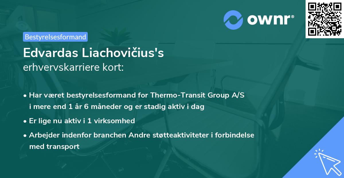 Edvardas Liachovičius's erhvervskarriere kort