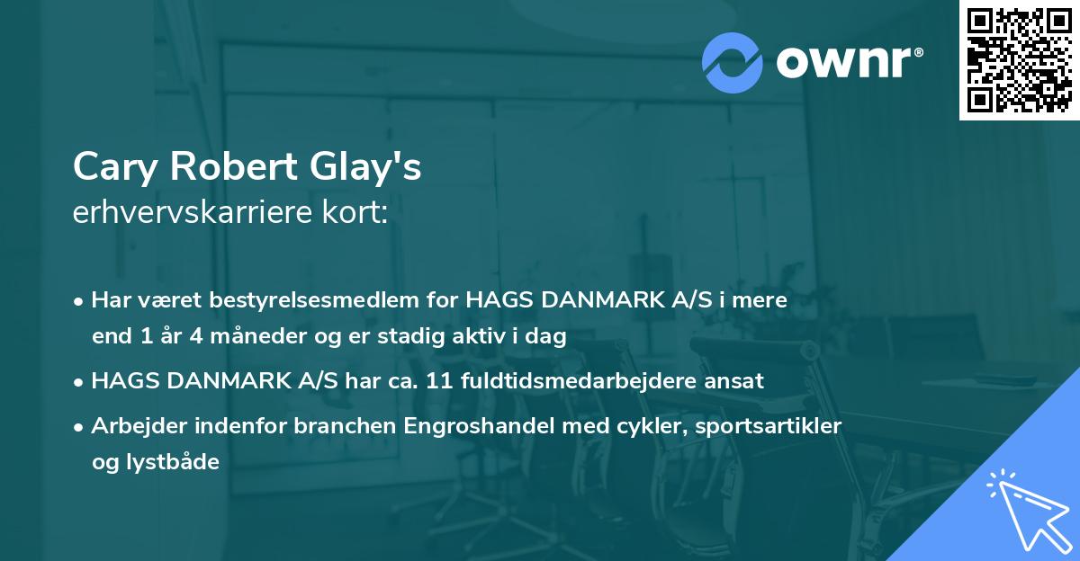 Cary Robert Glay's erhvervskarriere kort