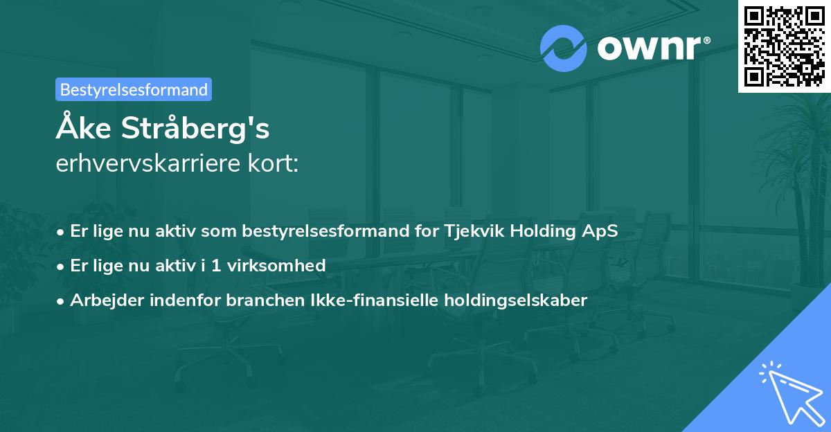 Åke Stråberg's erhvervskarriere kort