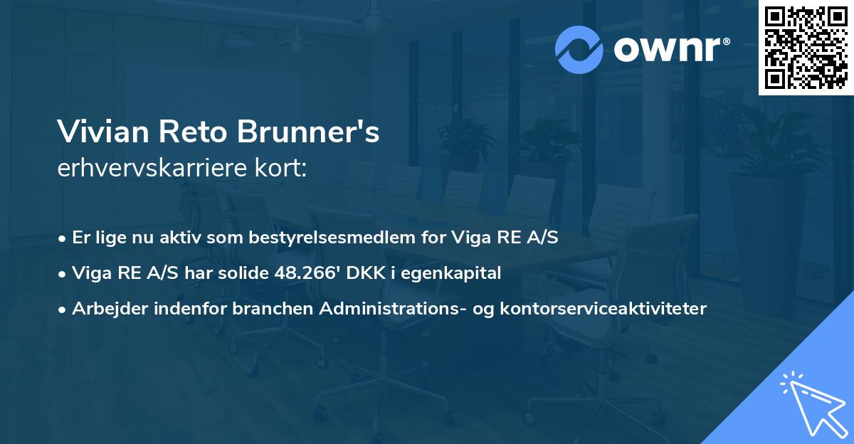 Vivian Reto Brunner's erhvervskarriere kort