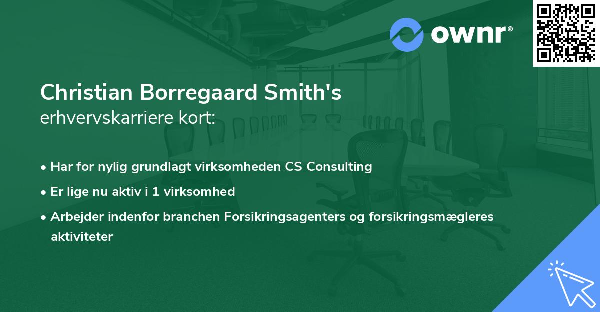 Christian Borregaard Smith's erhvervskarriere kort
