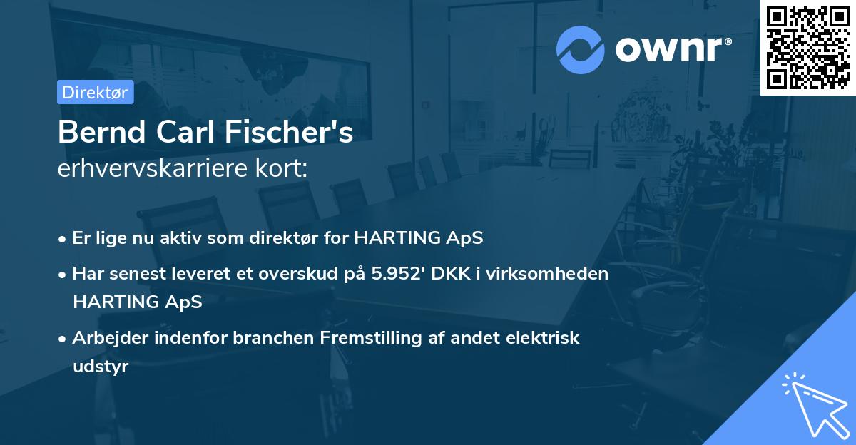 Bernd Carl Fischer's erhvervskarriere kort
