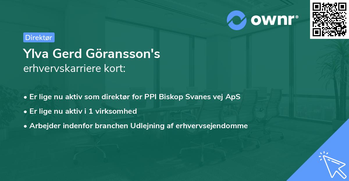 Ylva Gerd Göransson's erhvervskarriere kort
