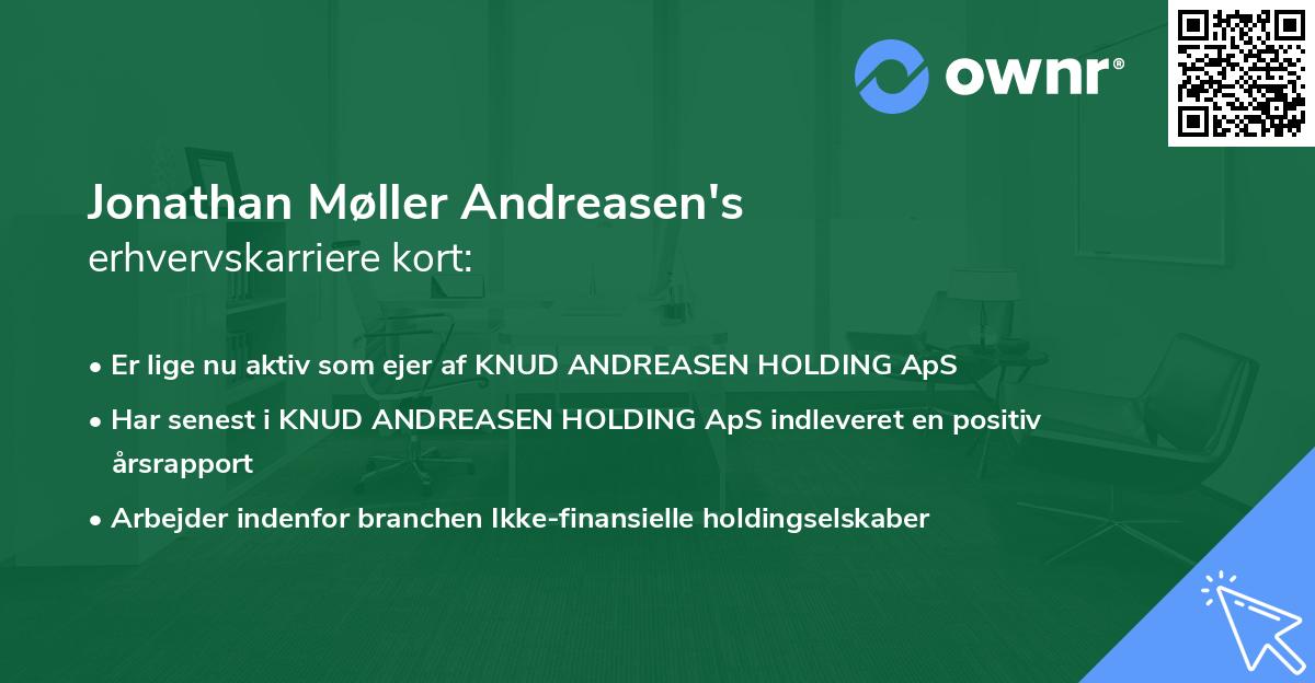 Jonathan Møller Andreasen's erhvervskarriere kort