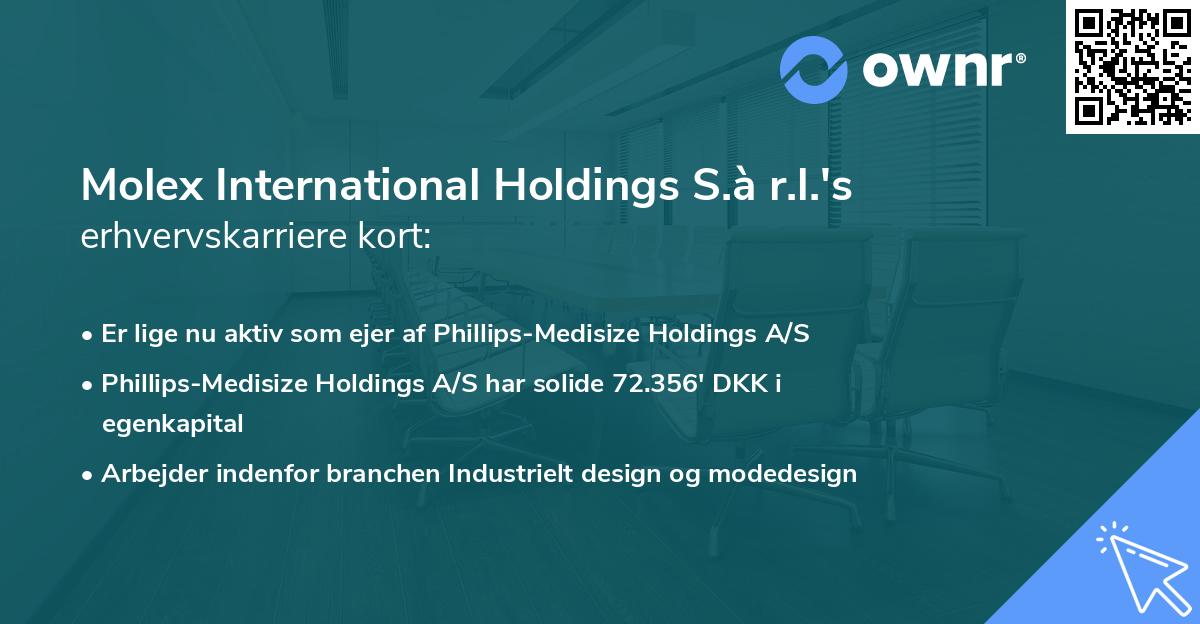 Molex International Holdings S.à r.l.'s erhvervskarriere kort