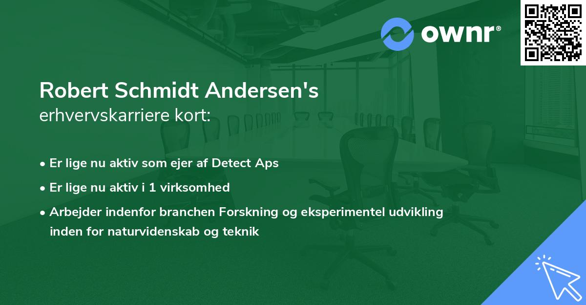 Robert Schmidt Andersen's erhvervskarriere kort