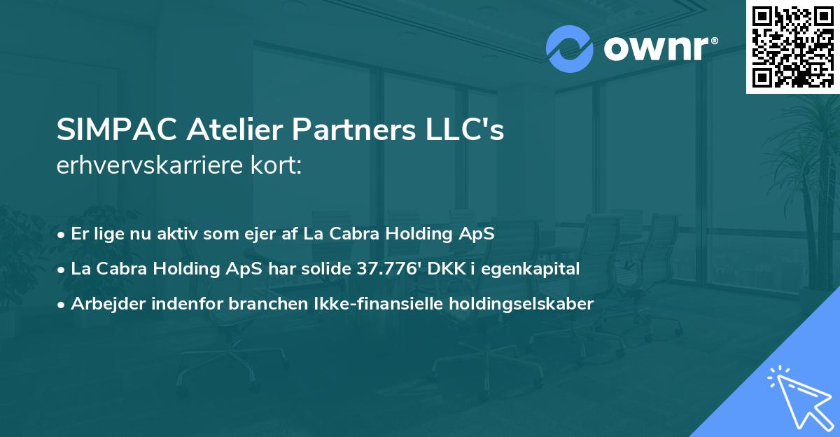 SIMPAC Atelier Partners LLC's erhvervskarriere kort