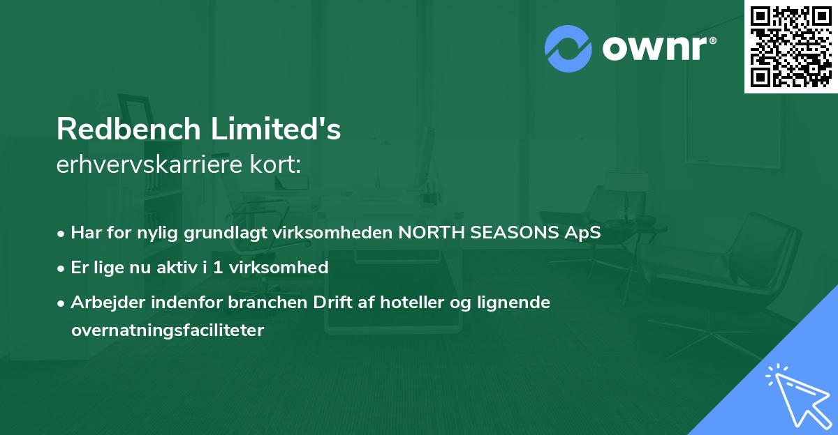 Redbench Limited's erhvervskarriere kort