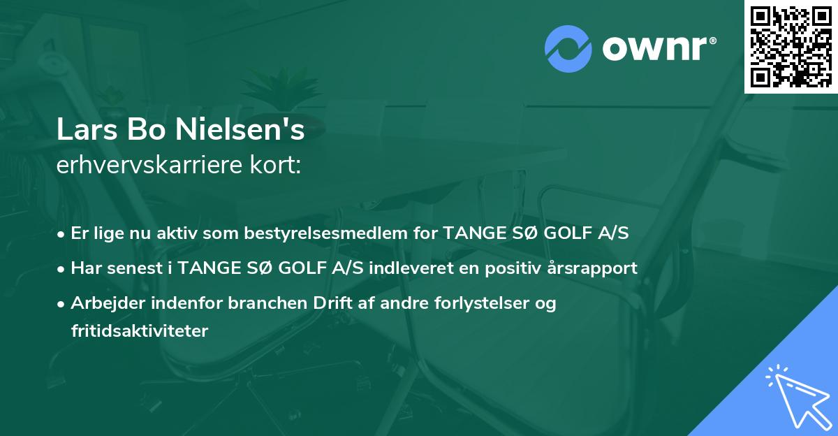 Lars Bo Nielsen's erhvervskarriere kort