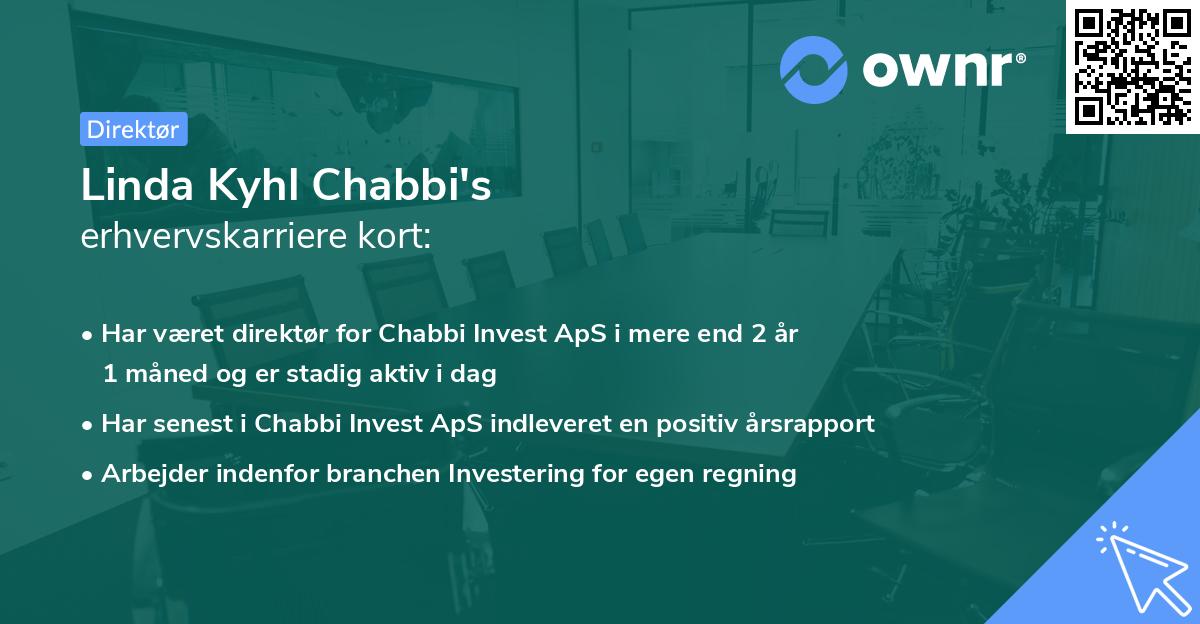 Linda Kyhl Chabbi's erhvervskarriere kort