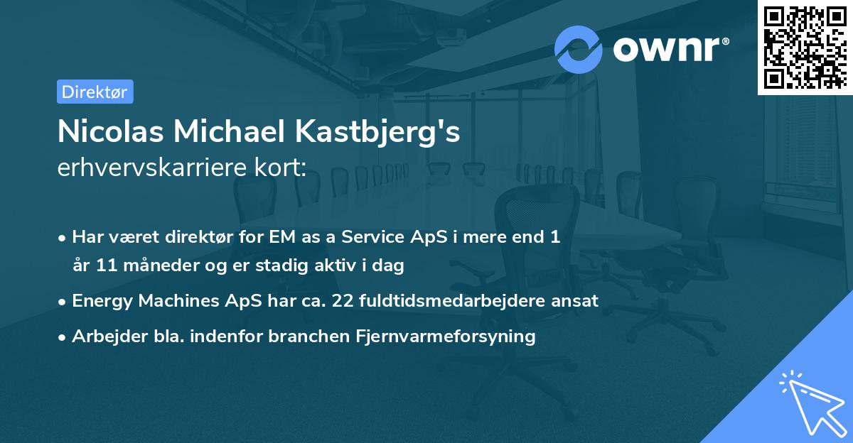 Nicolas Michael Kastbjerg's erhvervskarriere kort