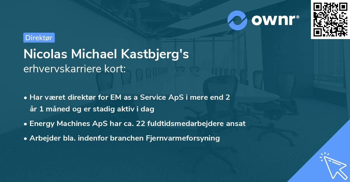 Nicolas Michael Kastbjerg's erhvervskarriere kort