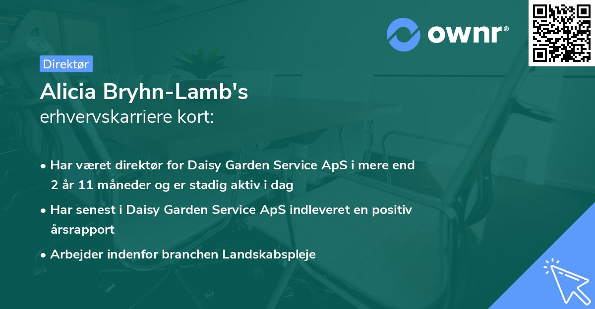 Alicia Bryhn-Lamb's erhvervskarriere kort