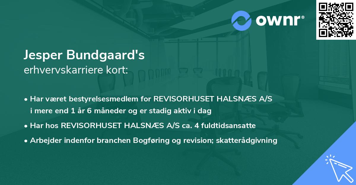 Jesper Bundgaard's erhvervskarriere kort