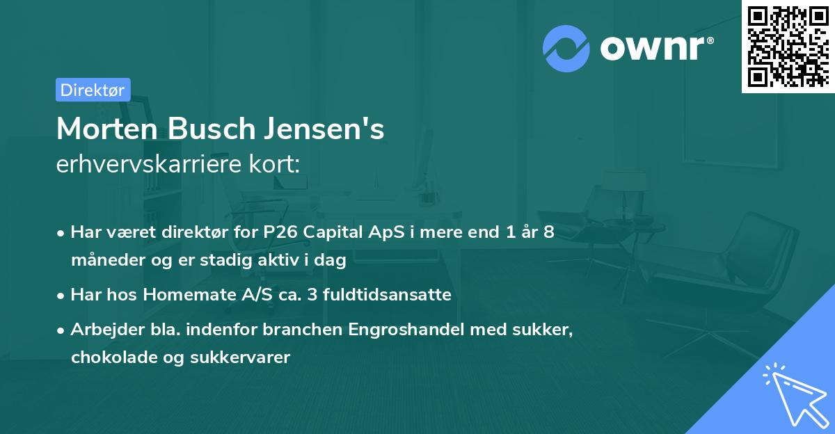 Morten Busch Jensen's erhvervskarriere kort