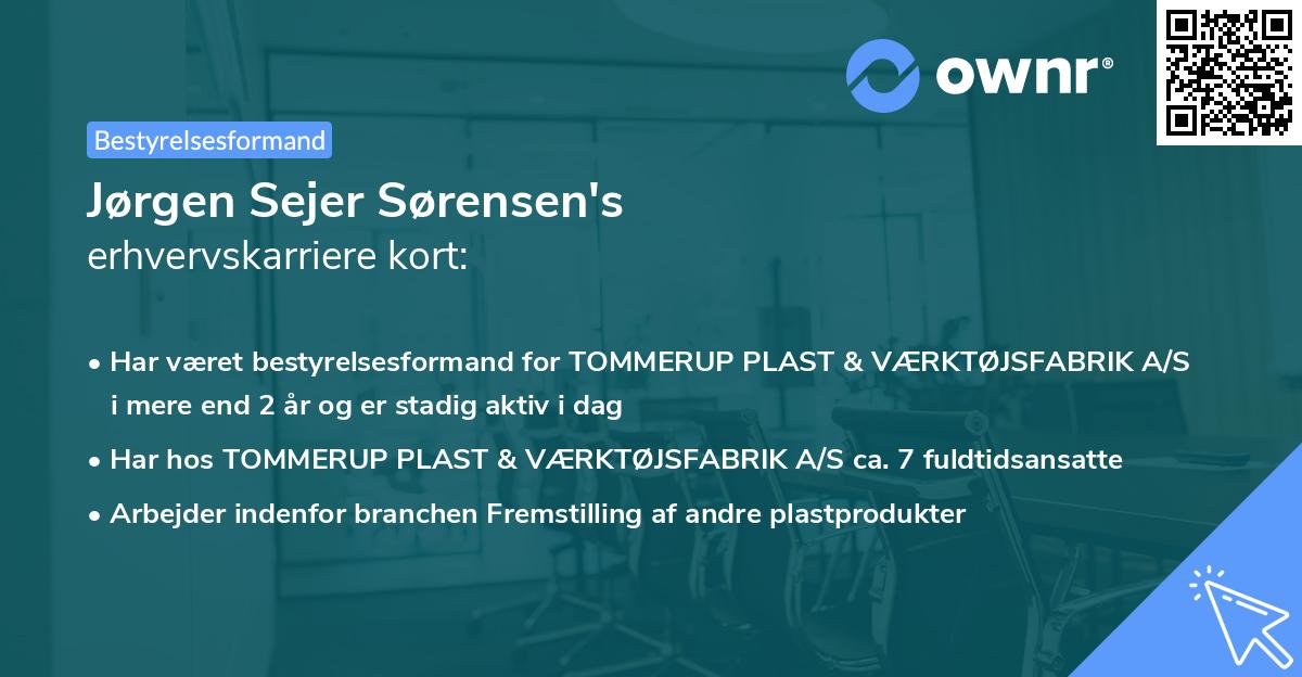 Jørgen Sejer Sørensen's erhvervskarriere kort