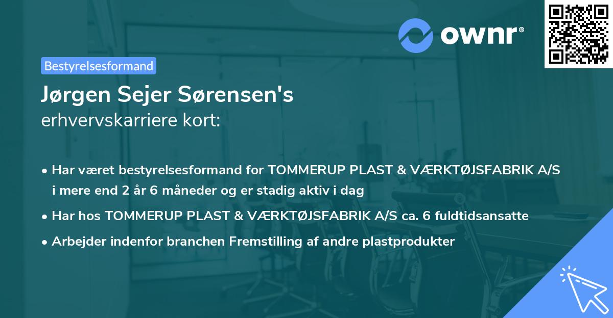Jørgen Sejer Sørensen's erhvervskarriere kort