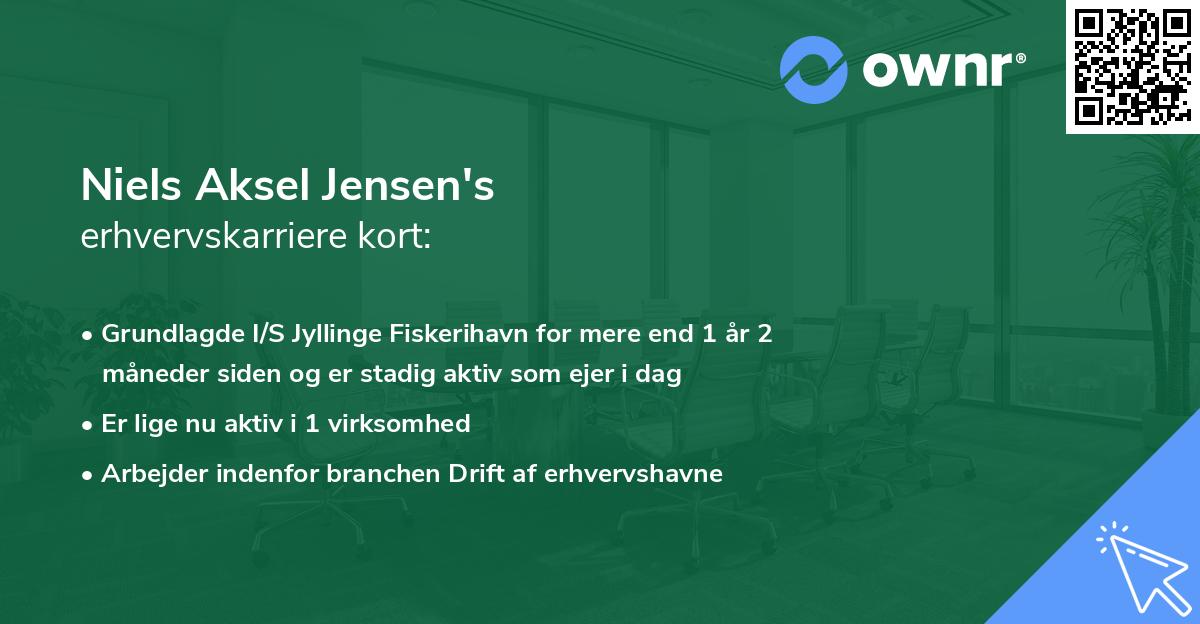 Niels Aksel Jensen's erhvervskarriere kort