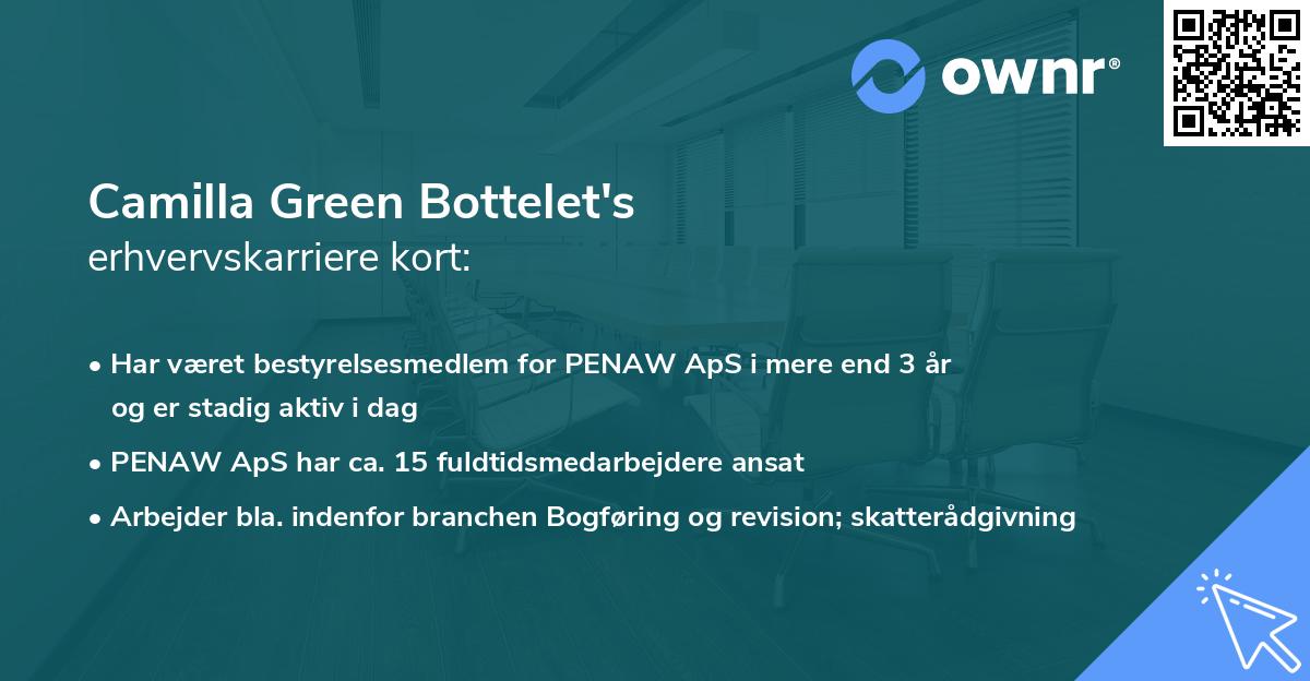 Camilla Green Bottelet's erhvervskarriere kort