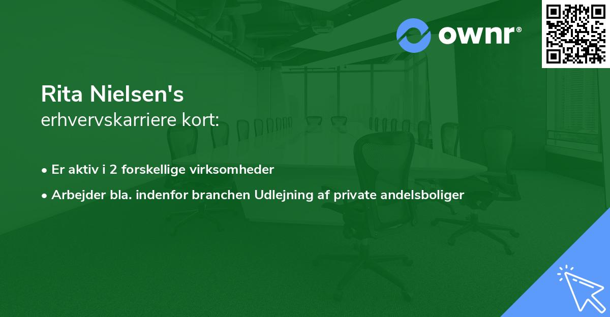 Rita Nielsen's erhvervskarriere kort