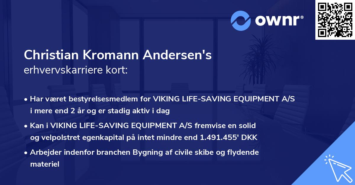 Christian Kromann Andersen's erhvervskarriere kort