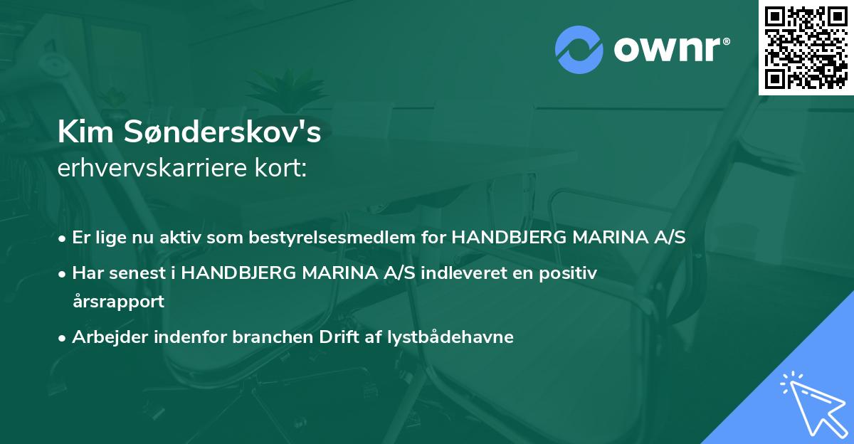 Kim Sønderskov's erhvervskarriere kort