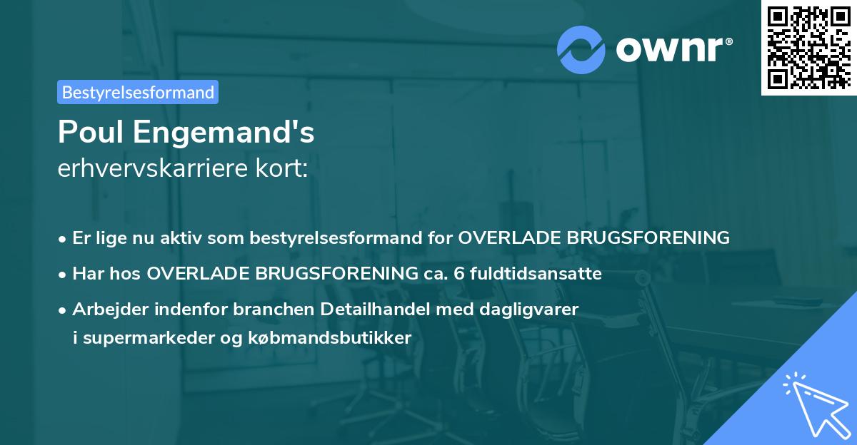 Poul Engemand's erhvervskarriere kort