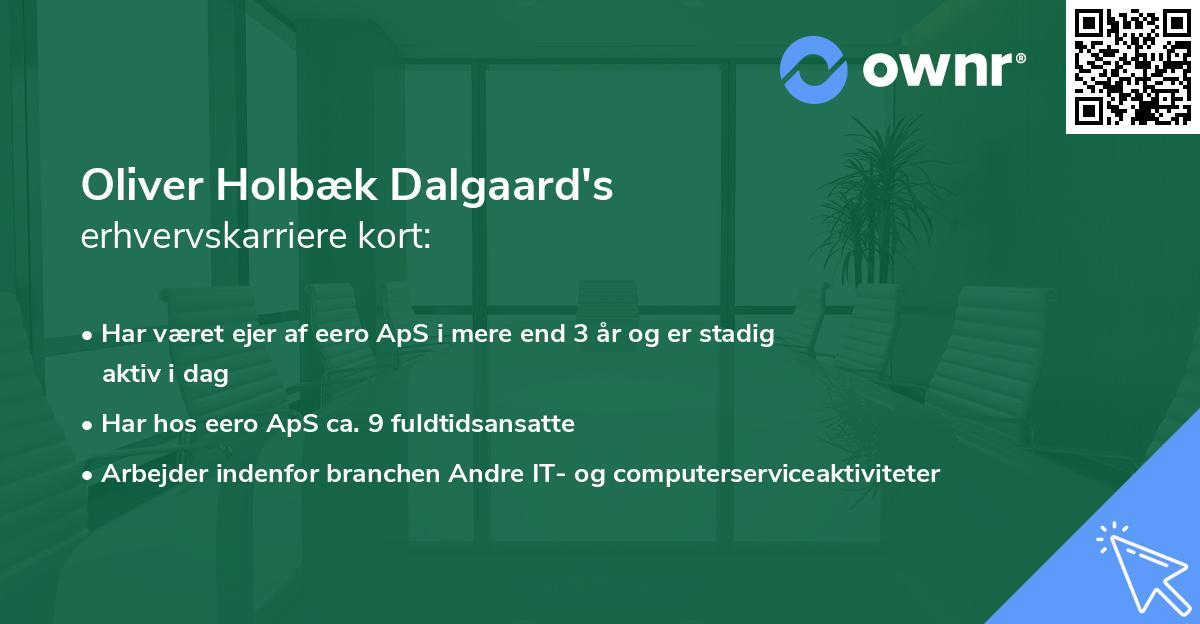 Oliver Holbæk Dalgaard's erhvervskarriere kort