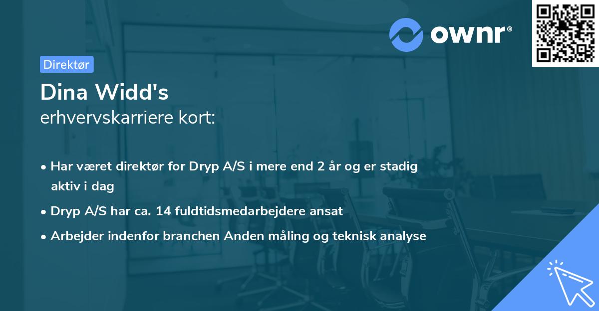 Dina Widd's erhvervskarriere kort