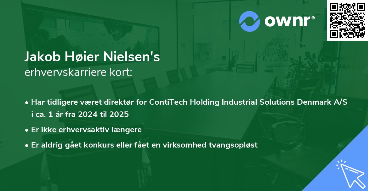Jakob Høier Nielsen's erhvervskarriere kort