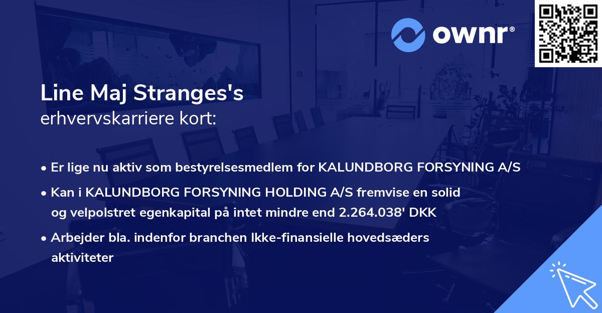 Line Maj Stranges's erhvervskarriere kort