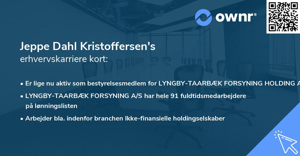 Jeppe Dahl Kristoffersen's erhvervskarriere kort
