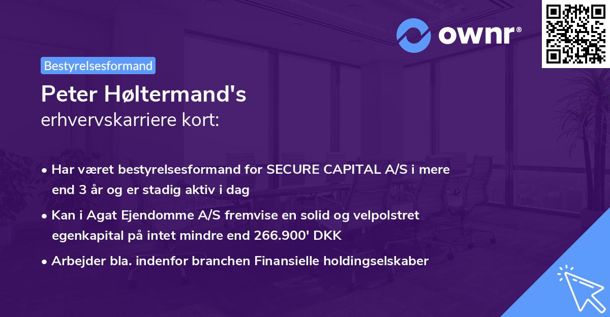 Peter Høltermand's erhvervskarriere kort