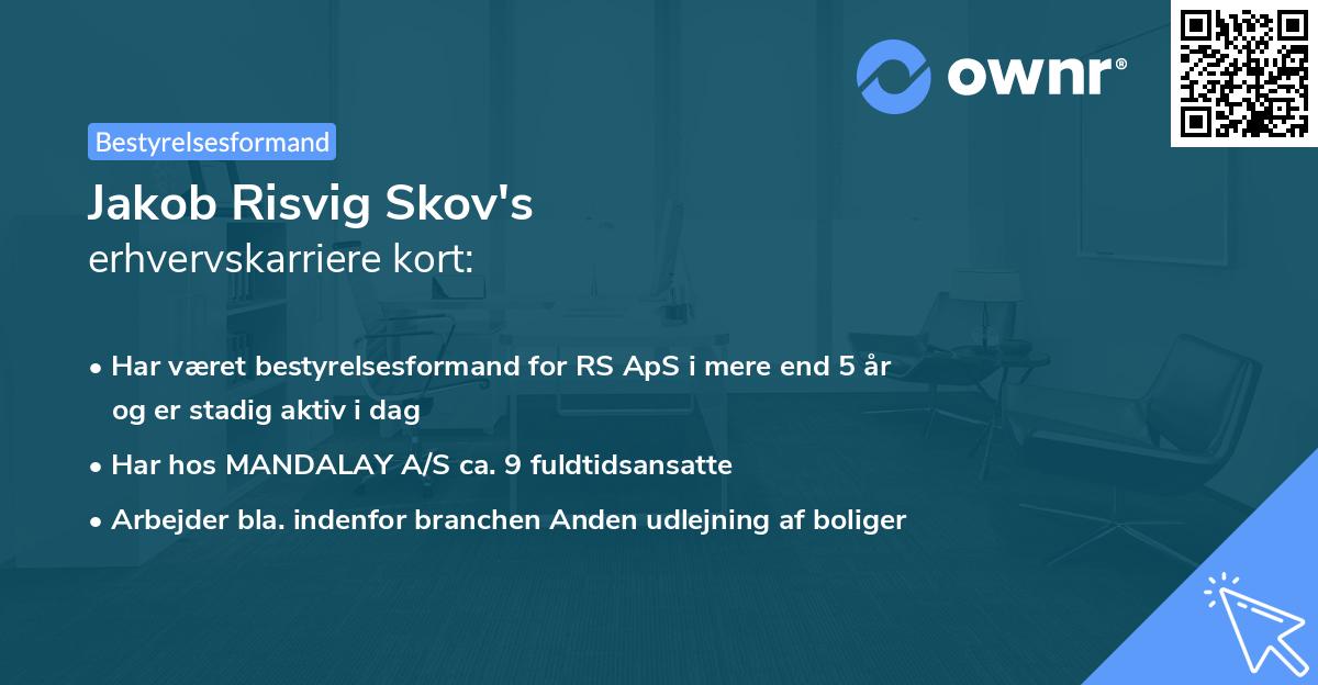 Jakob Risvig Skov's erhvervskarriere kort