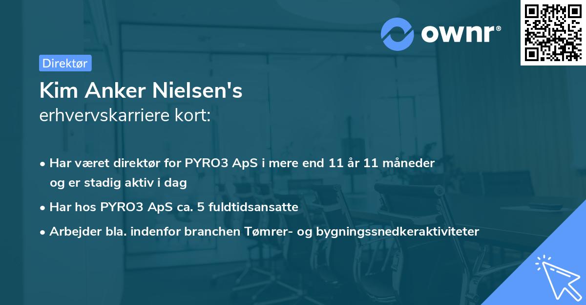 Kim Anker Nielsen's erhvervskarriere kort