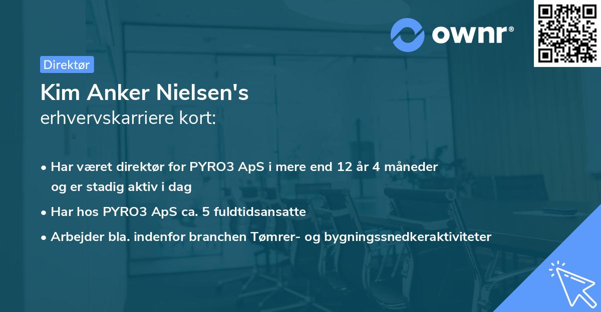Kim Anker Nielsen's erhvervskarriere kort