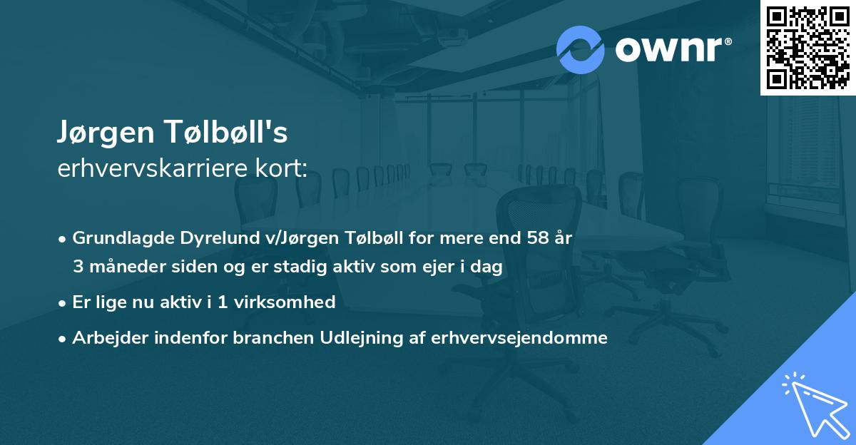 Jørgen Tølbøll's erhvervskarriere kort