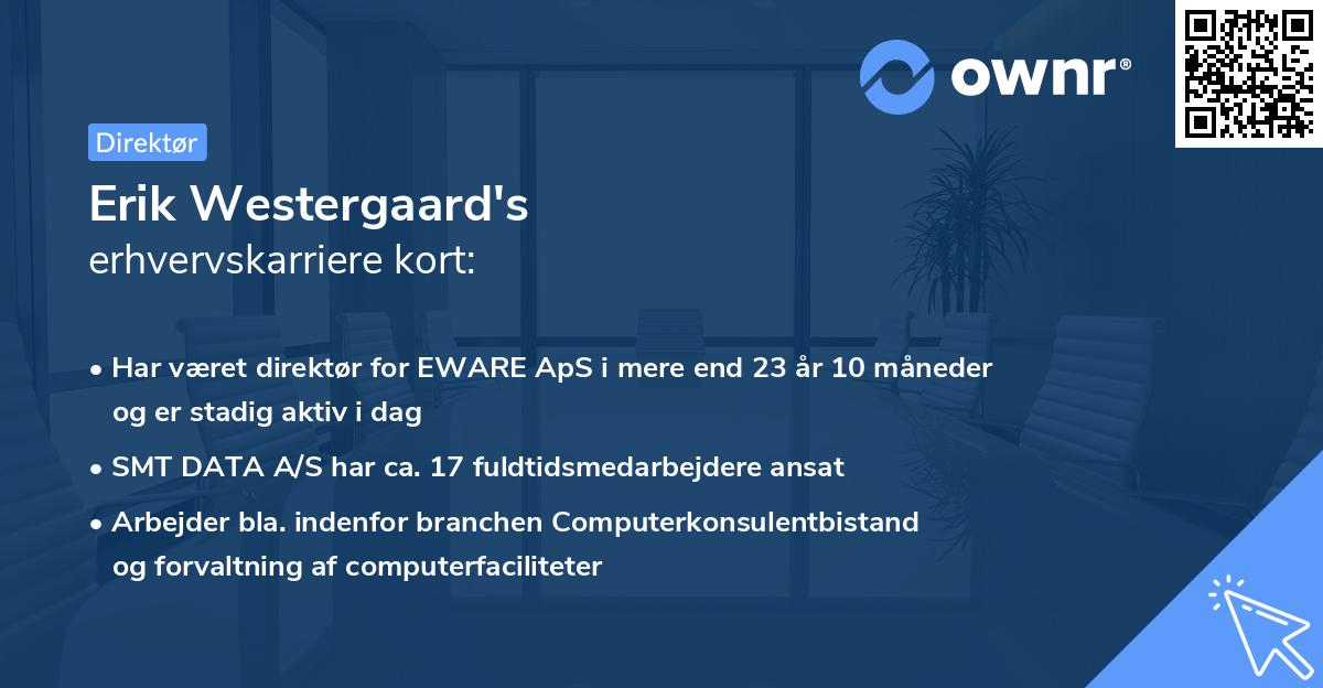 Erik Westergaard's erhvervskarriere kort