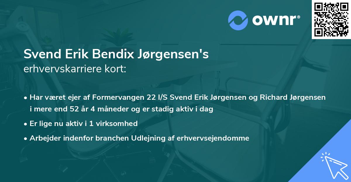 Svend Erik Bendix Jørgensen's erhvervskarriere kort