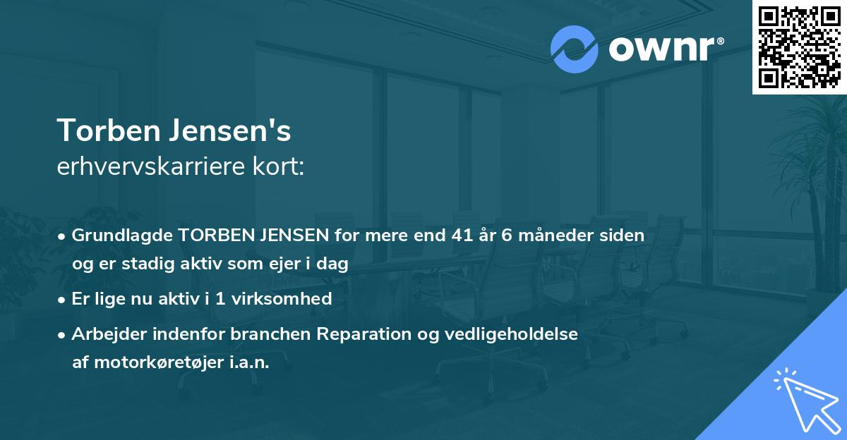 Torben Jensen's erhvervskarriere kort