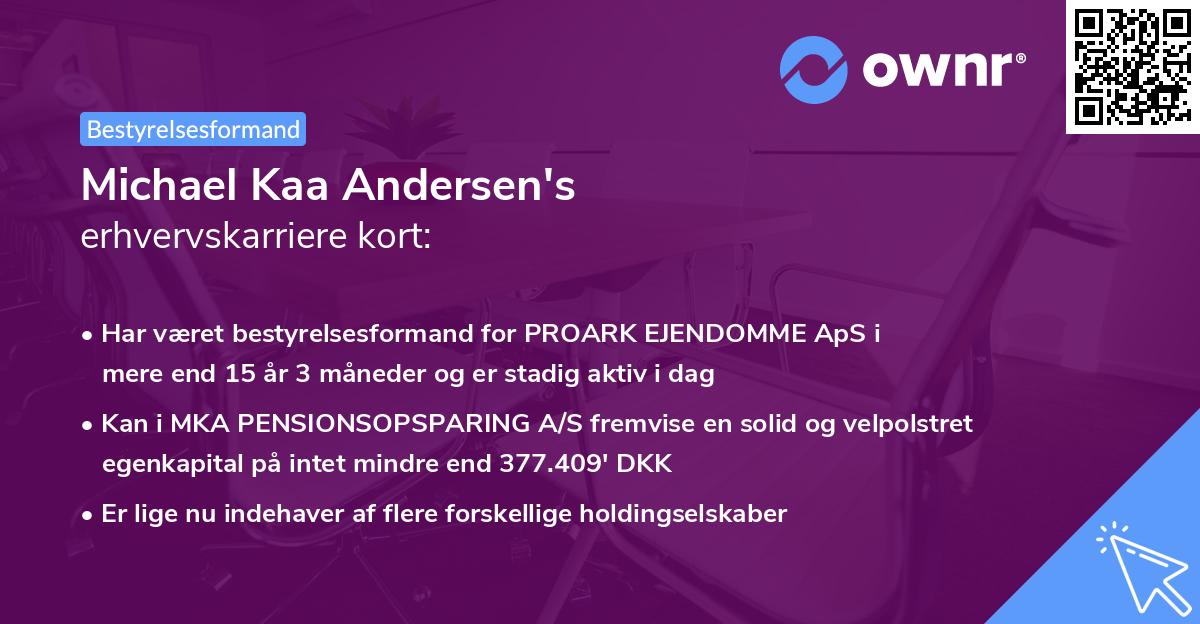 Michael Kaa Andersen's erhvervskarriere kort