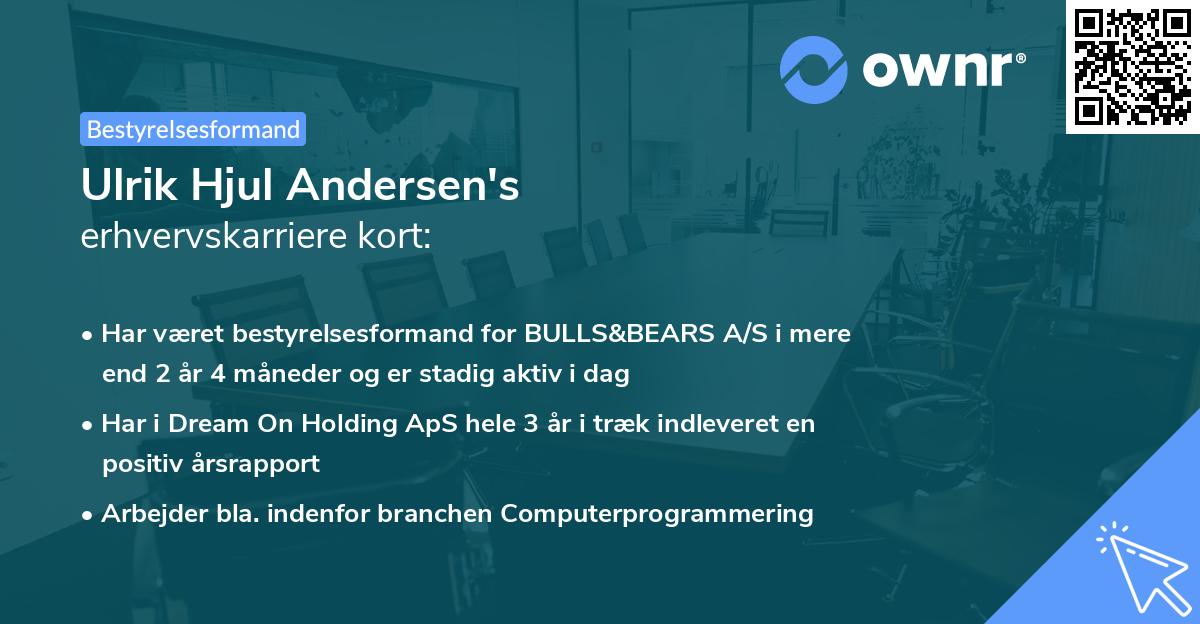Ulrik Hjul Andersen's erhvervskarriere kort
