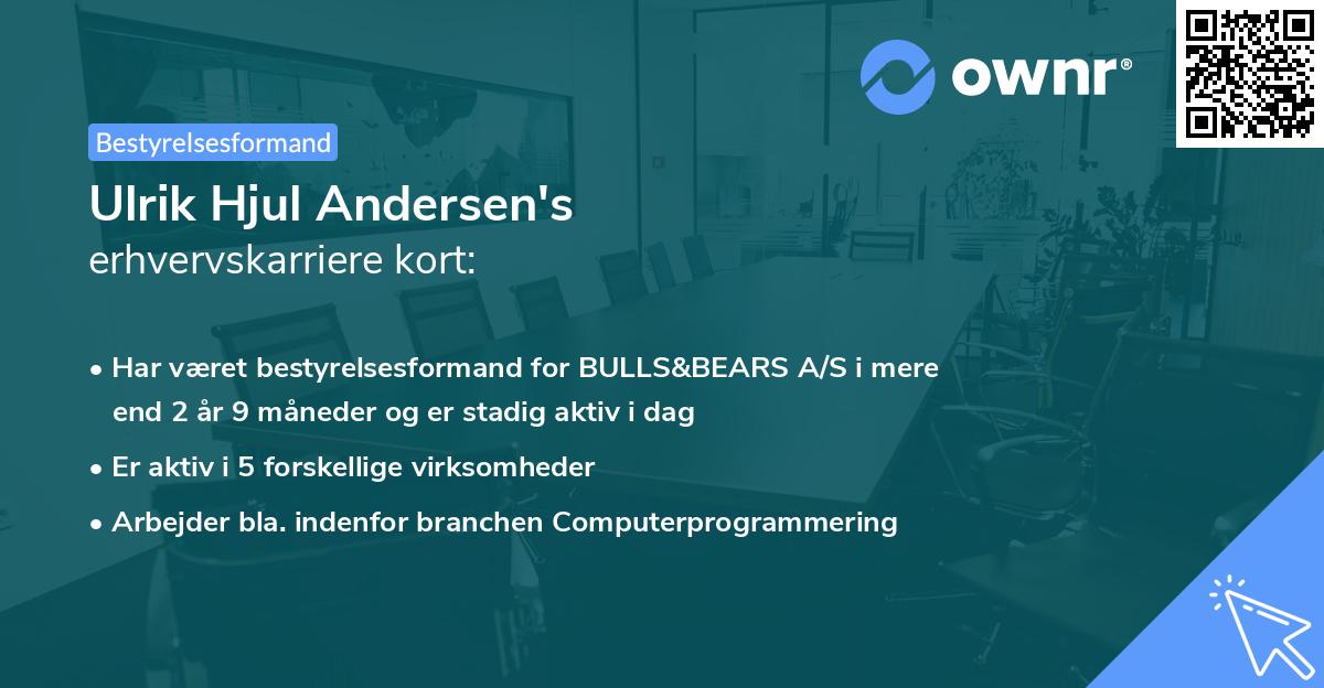 Ulrik Hjul Andersen's erhvervskarriere kort
