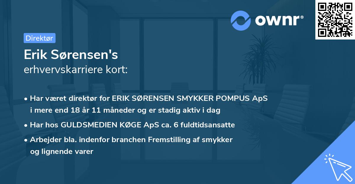 Erik Sørensen's erhvervskarriere kort