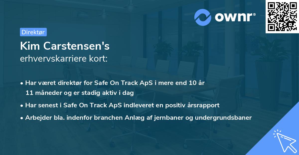 Kim Carstensen's erhvervskarriere kort