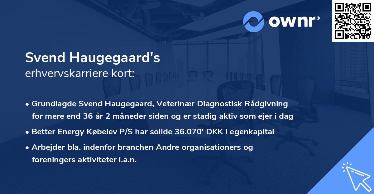Svend Haugegaard's erhvervskarriere kort